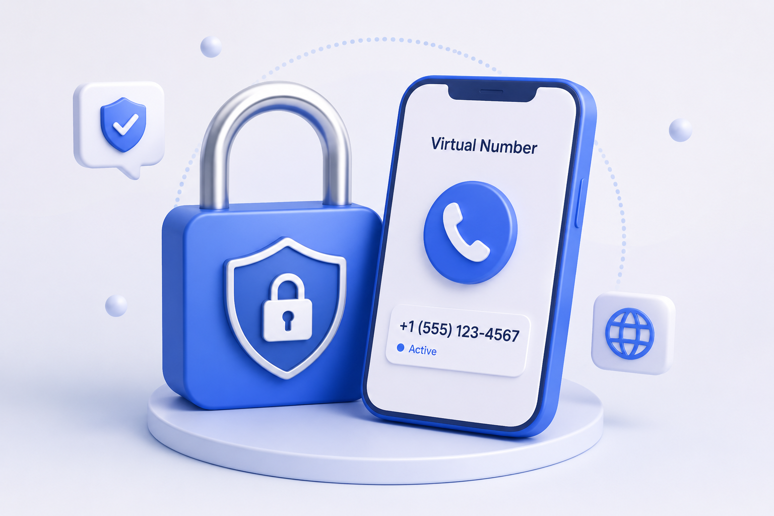 About section image: virtual numbers and OTP verification